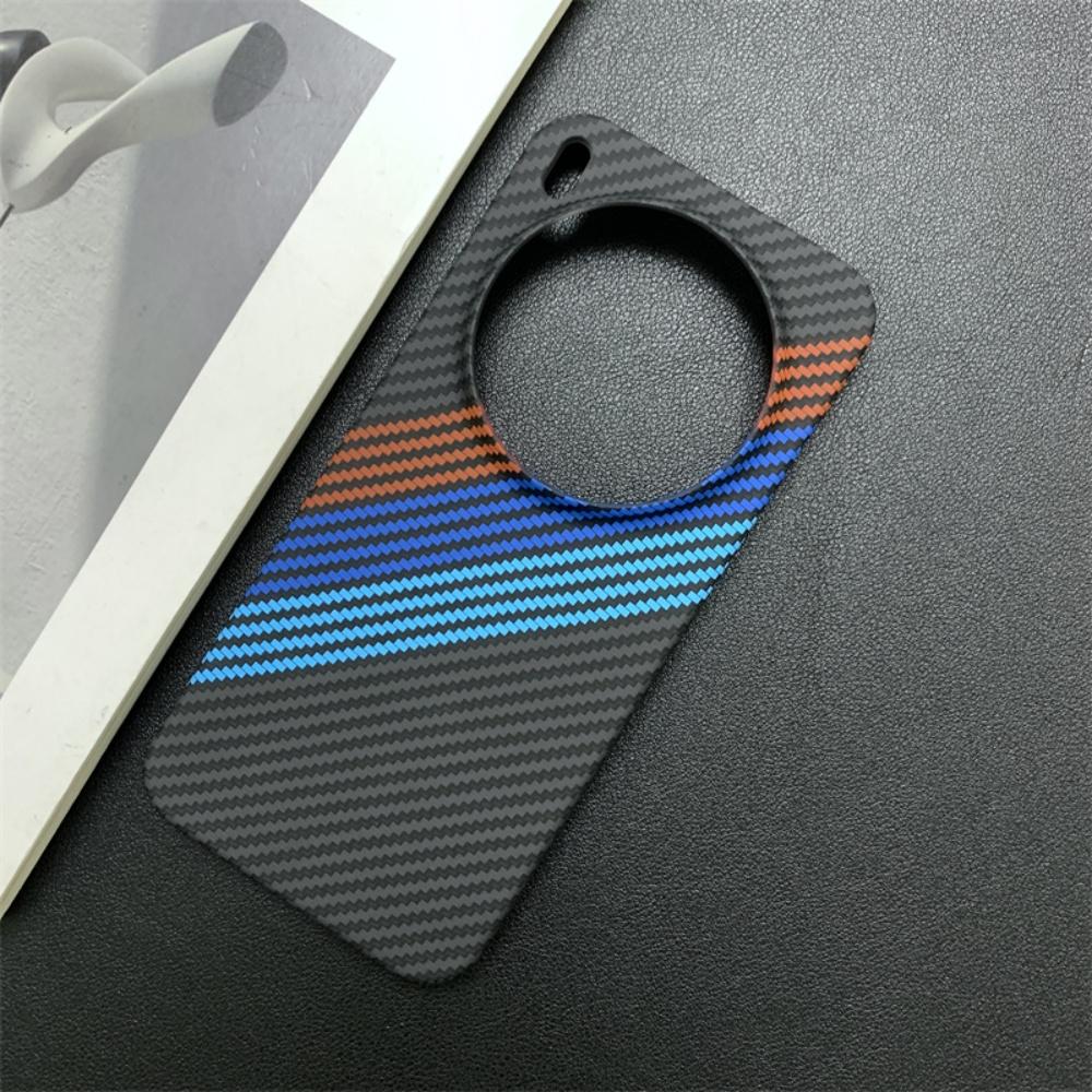 Slim Carbon Fiber Stripes Texture PC Frameless Phone Case For VIVO X300 X200 X100 S Pro Mini Ultra Heat Dissipation Cover