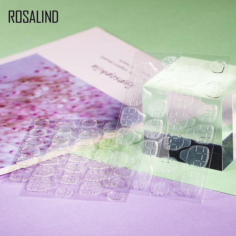 ROSALIND 5 szt. Naklejka na paznokcie paznokcie profesjonalne narzędzia do paznokci sztuczne naklejki na paznokcie super cienkie, bardzo lepkie