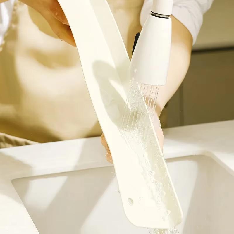 1pcs Silicone Sink Baffle Splash Guard With Suction Cups Non Slip Water Dam For Washing Dishes And Vegetables Adhesive Partition