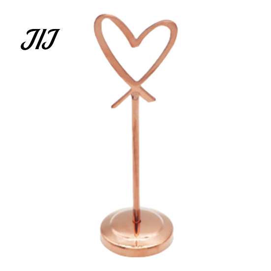Decorative Sign Stands Hollow Heart Table Number Holder, Love Place Card Stand, Metal Clip for Photos, Food Signs, Memo Notes, Weddings, Birthdays,
