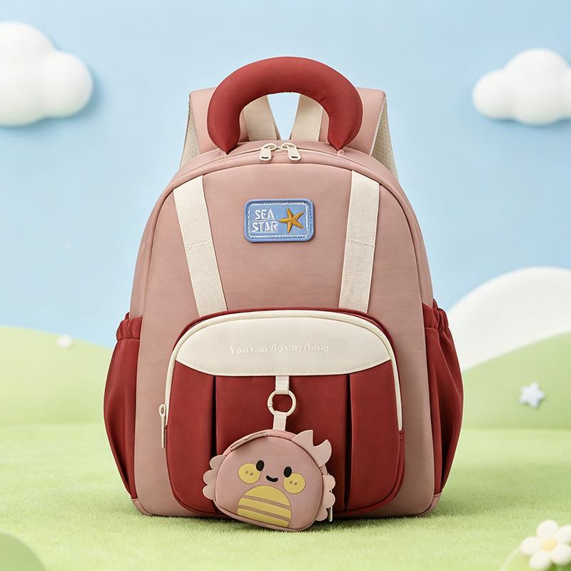Schoolbag new childlike high-quality children's schoolbag 1-1 year old boy and girl baby summer outing school season admission backpack