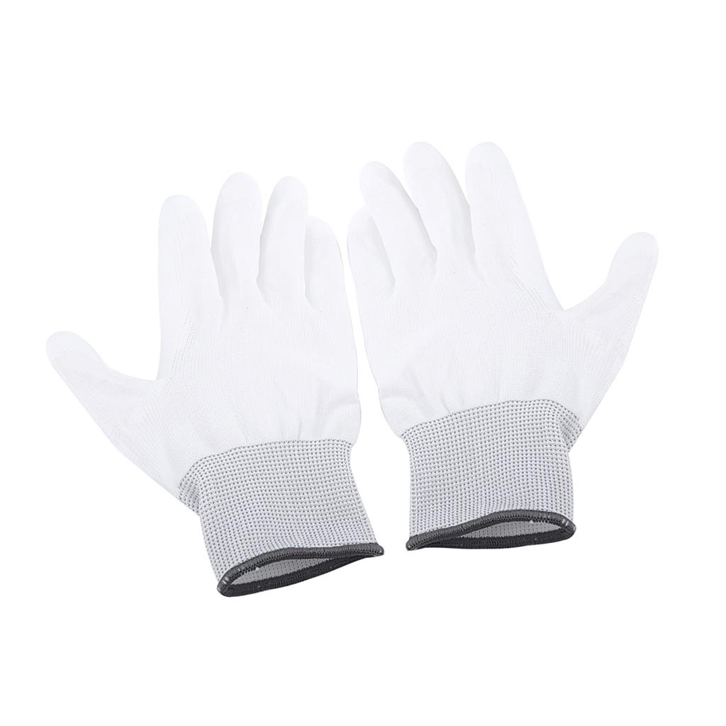 Anti Static Antiskid Glove PU Coated Palm Finger Part for PC Computer Phone (S)