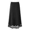 Qiushui Yiren Elegant Lace Patchwork A-Line Skirt