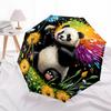 1pc Panda Flowers Automatic Open/Close Umbrella - Portable Collapsible Umbrella with 8-Rib Stability, Fashion Lovers Yy251017097