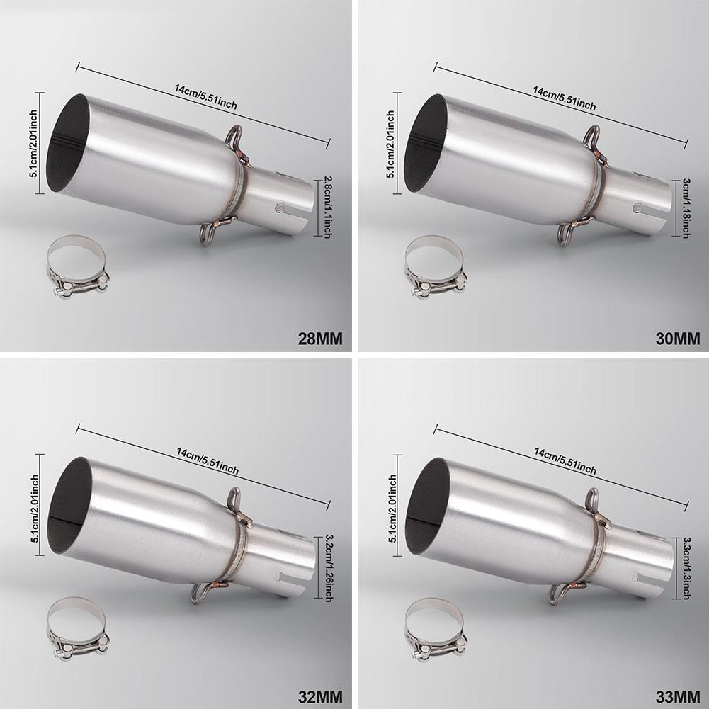 Motorcycle Modification Exhaust Pipe Middle Section 28-45mm Adapter 51mm Exhaust Section Non-destructive Install