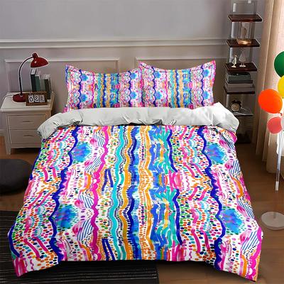 Vibrant, Wavy, Abstract. Bedding Duvet Cover Sets Duvet Covers Pillowcases Gifts (1 * Duvet Cover 2 * Pillowcases, Without Duvet Insert)