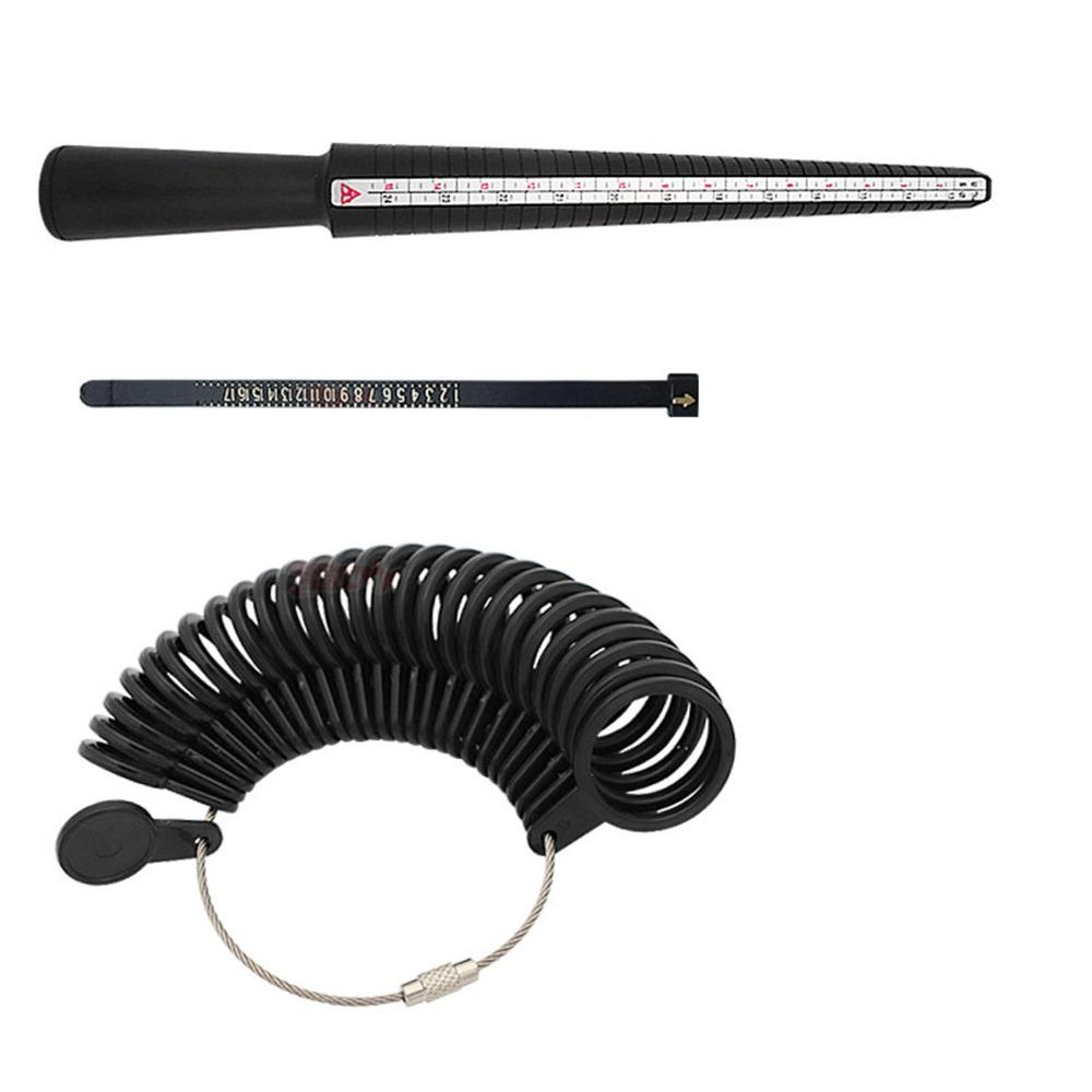 3 Stück US-Größe Ringmaßwerkzeug Klare Skala Fingermaß Wiederverwendbares Ringgrößenmesswerkzeug Ringgrößenbestimmung