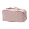 Checkerboard Leather Pu Portable Large Capacity Multifunctional Pouch Makeup