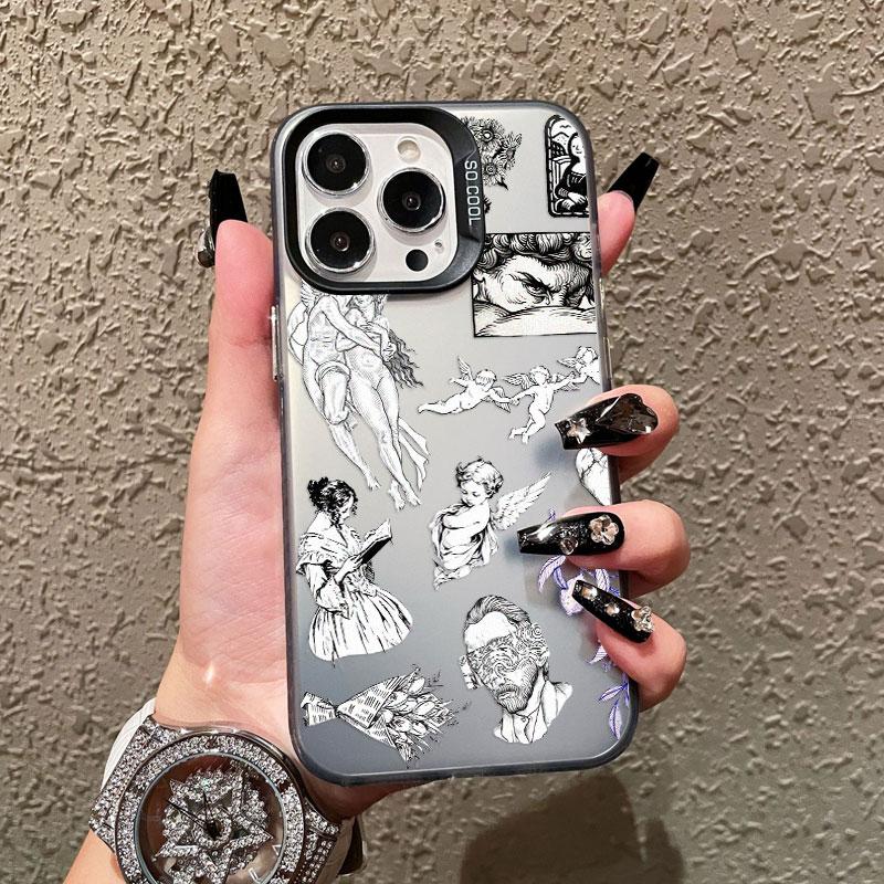 Anime Character Combination Laser Phone Case for iPhone 13 12 Mini 11 Pro Max 16 15 14 Pro Max Plus Shockproof Back Cover Fundas