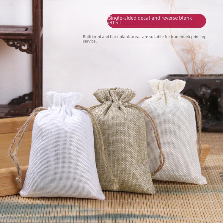 Custom Linen Drawstring Gift Bag - Jewelry, Bracelet, Dustproof Packaging