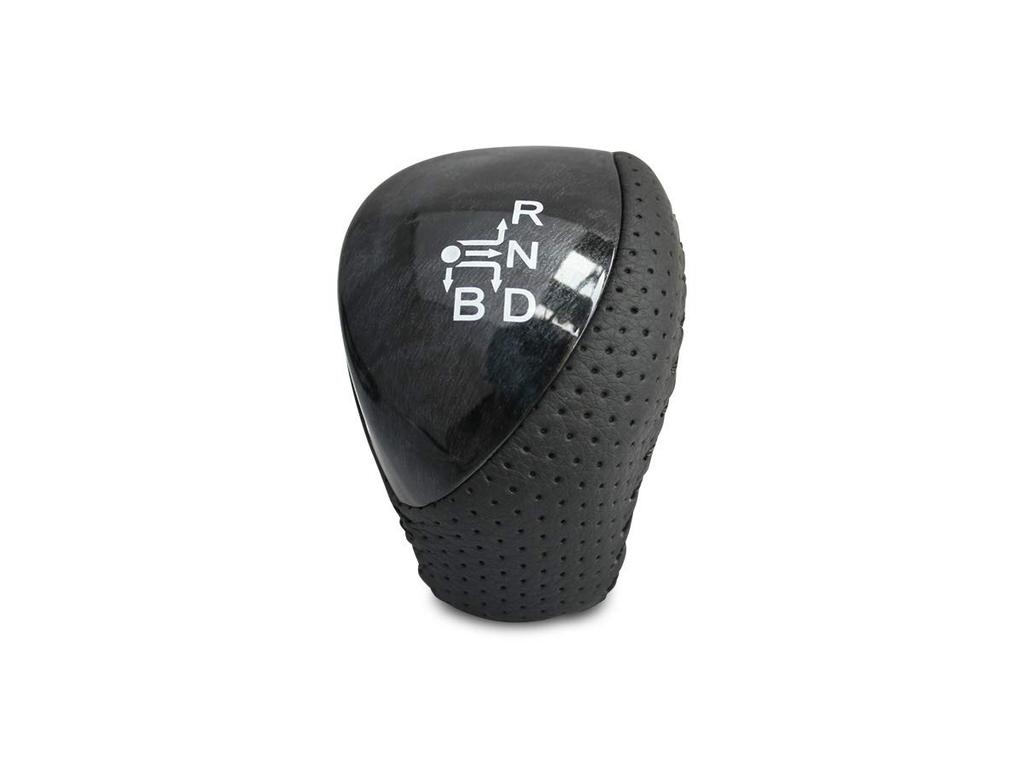 ZVW 30 Gun Grip Steering Shift Knob Wood TRISTAR'S [Prius Series] (Black Grain)