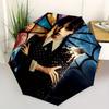 Wednesday Automatic Umbrella - Foldable with 8 Iron Ribs, Portable for Outdoor, Gift, Outdoor Umbrell, Playful Accessory, Durable High Quali