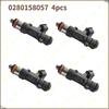 0280158057 Petrol Fuel Injector For Citroen C2 C3 C4 Peugeot 206cc 207 307 308 Xsara Picasss 1.6 16v 1pc/4pcs