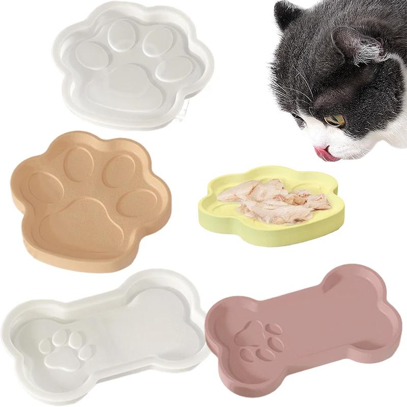 DIY Katzenpfote & Knochenform Silikonform Aufbewahrungstablett Schmuckausstellungsplatte Wohndekor Katzen- und Hundenapf Gipsform