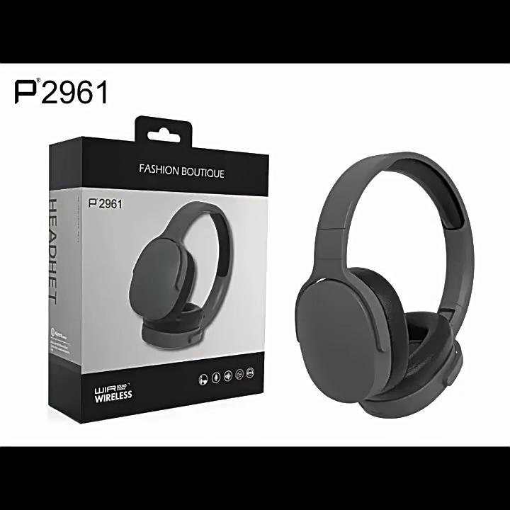 P2961 Wireless Bluetooth Headphones: Heavy Bass, Gaming & Sports, Universal Compatibility