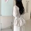 Polka dot messenger bag women's pleated drawstring large capacity leisure commuter women's bag trend new cloud dumpling bag