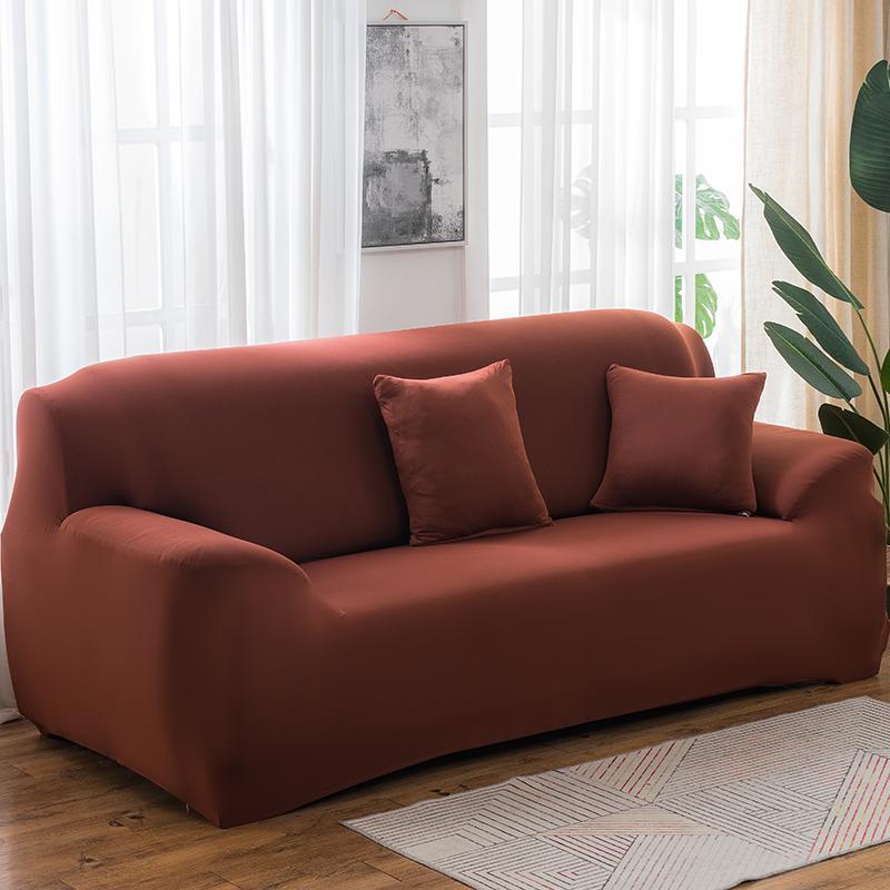 Solid Color Elastic Sofa Covers for Living Room Spandex Sectional Corner Sofa Slipcovers Couch Chair Cover Funda De Sofá