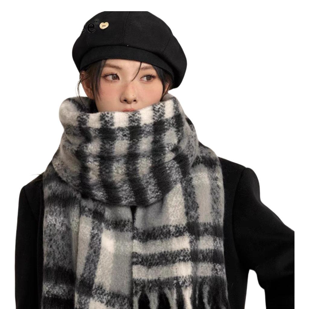 Шарф женский новый весенне-осенний мохеровый шарф-снуд элегантный 190cm*40cm270g