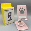 Cat Paw Metal Phone Holder: 360° Rotating Stand for Hands-Free Viewing & Streaming