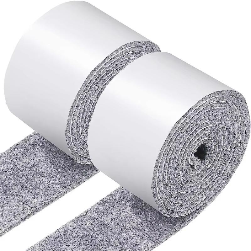 

Self-Adhesive Felt Strips for Leathercraft - Felt Tape for Leather Working & Tool Protection 10cmx100cm светло-серый