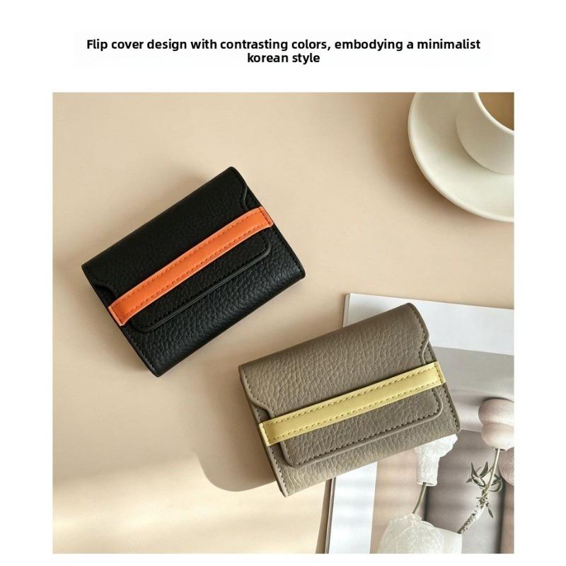 Wallet, Japanese and Korean Organ Bag, Short Multi-card Position, Women's Multi-function Change Bag, Card Bag.