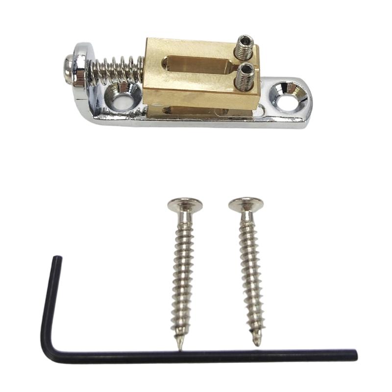 Single Individual Bridge Saddles Tailpiece with Screws Individual Single Bridge Saddles for 6 String Guitar Bridge Set серебряный