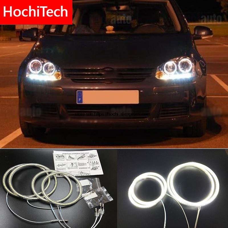 

HochiTech для Volkswagen VW golf 5 MK5 2003-2009 Сверхяркий SMD белый LED комплект колец ангельские глазки дневной ходовой свет DRL белый