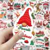 60PCS Cartoon Cute Merry Christmas Jingle Bells Graffiti Stickers for Bicycle Hand Account Pencil Case Decals