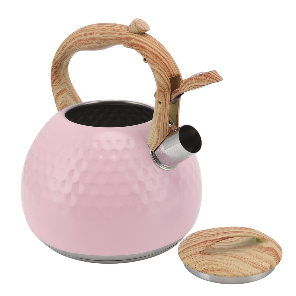 Tea Kettle 3L Teapot 304 Stainless Steel Household Whistling Tea Kettle Water Kettle Tea House Accessories Pink