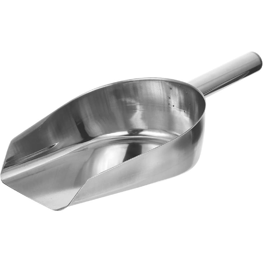 Yardwe Stainless Steel Ice Scooper Small Metal Food Candy Scoop Cast Aluminum Utility Scoop for Kitchen Bar Wedding Party ( Flat Bottom )