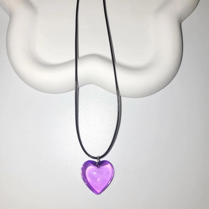 Fashion Trend Niche Sense Loves Pendant Collarbone Chain Temperament Simple Cold Wind Adjustable Black Rope Necklace