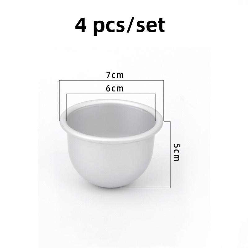 4pcs or 2 Pcs Set Round Bath Bomb Molds Aluminum Alloy Ball Sphere Bath Bomb Mold Cake Baking Pastry Mould DIY Bathing Tool