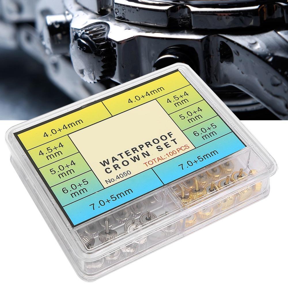 Steel Watch Crown Set Various Specifications Watch Parts Kit for Watch Makers
