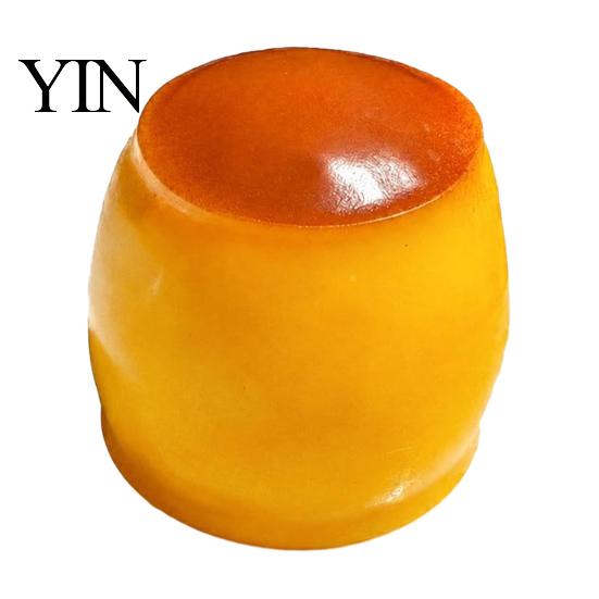 Hand Exercise Ball 1/2Pcs Stress Relief Crunchy Pudding Toy, Fake Caramel Squeeze Dessert Sensory Fidget Toy Simulated Gift for Adults Kids