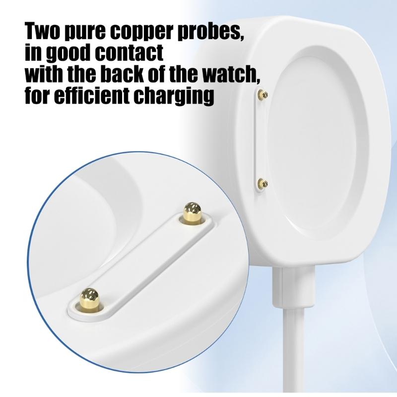 Portable Charging Cable for Smartwatch PVC Construction Universal Fit Rapid Charging Capability Includes Safety Features