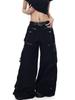 Y2K Punk Weitbeinige Mehrfach-Taschen Cargohose – Unisex Retro High Street Style