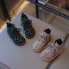 Winter Toddlers Platform Ankle Boots Retro Polka Dot Printed Kids Fashion Boots for Girls Outdoor Shorts Children Cotton Boots