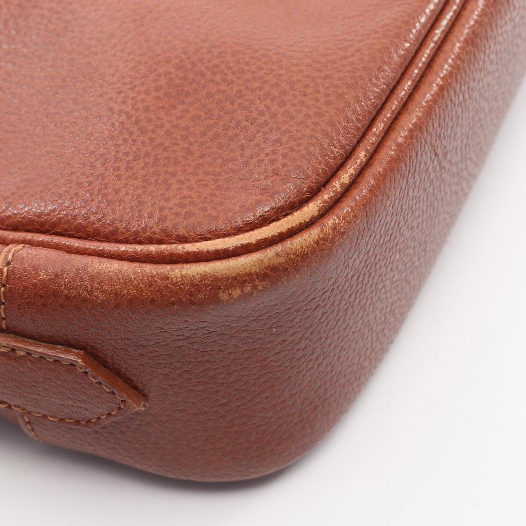 Used SAINT LAURENT PARIS Shoulder Bag leather Brown Used Women
