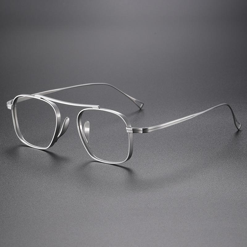 

Круглые титановые оправы для очков с защитой от синего света Мужские модные ретро квадратные оправы для очков по рецепту Очки для чтения 0 (no anti blue)