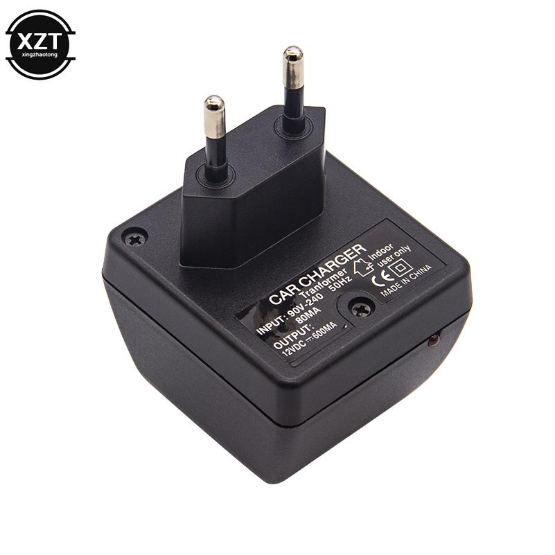 Novel AC Adapter With Car Socket Auto Charger EU Plug 220V AC To 12V DC Use For Car Electronic Devices Use At Home Hot Sale