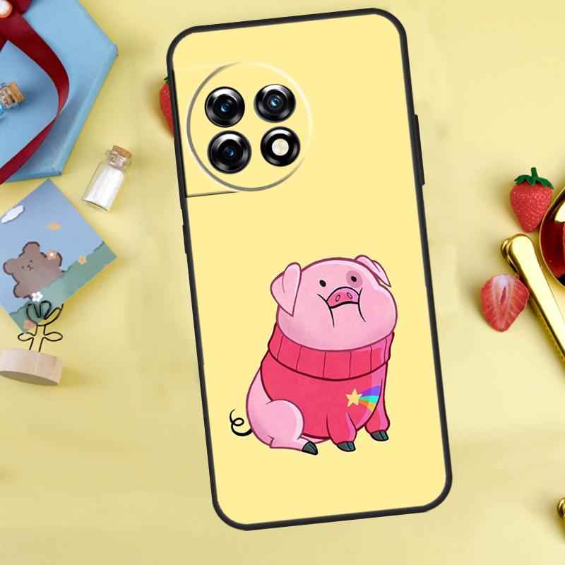 Cute PINK Kawai Pig Case For OnePlus 12R 10R 13R 13T 15 13 12 11 10 9 10T 8T Nord CE 5 2 3 4 Lite N20 N30 Cover