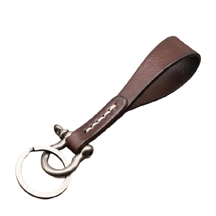 Universal Leather Car Fobbed Keychain Lanyard Metal Keyrings Leather Key Chain for Men Women