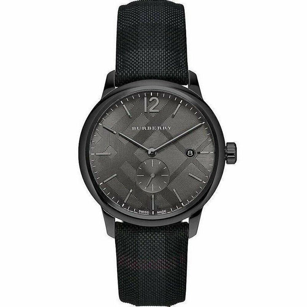 Burberry BU10010 Orologio da uomo con quadrante rotondo con stampa a quadri, 40 mm