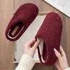 Mao Mao towed grape mother with the same bag head and one foot to keep warm cotton shoes with plush and fluffy half slippers for women to wear in aut