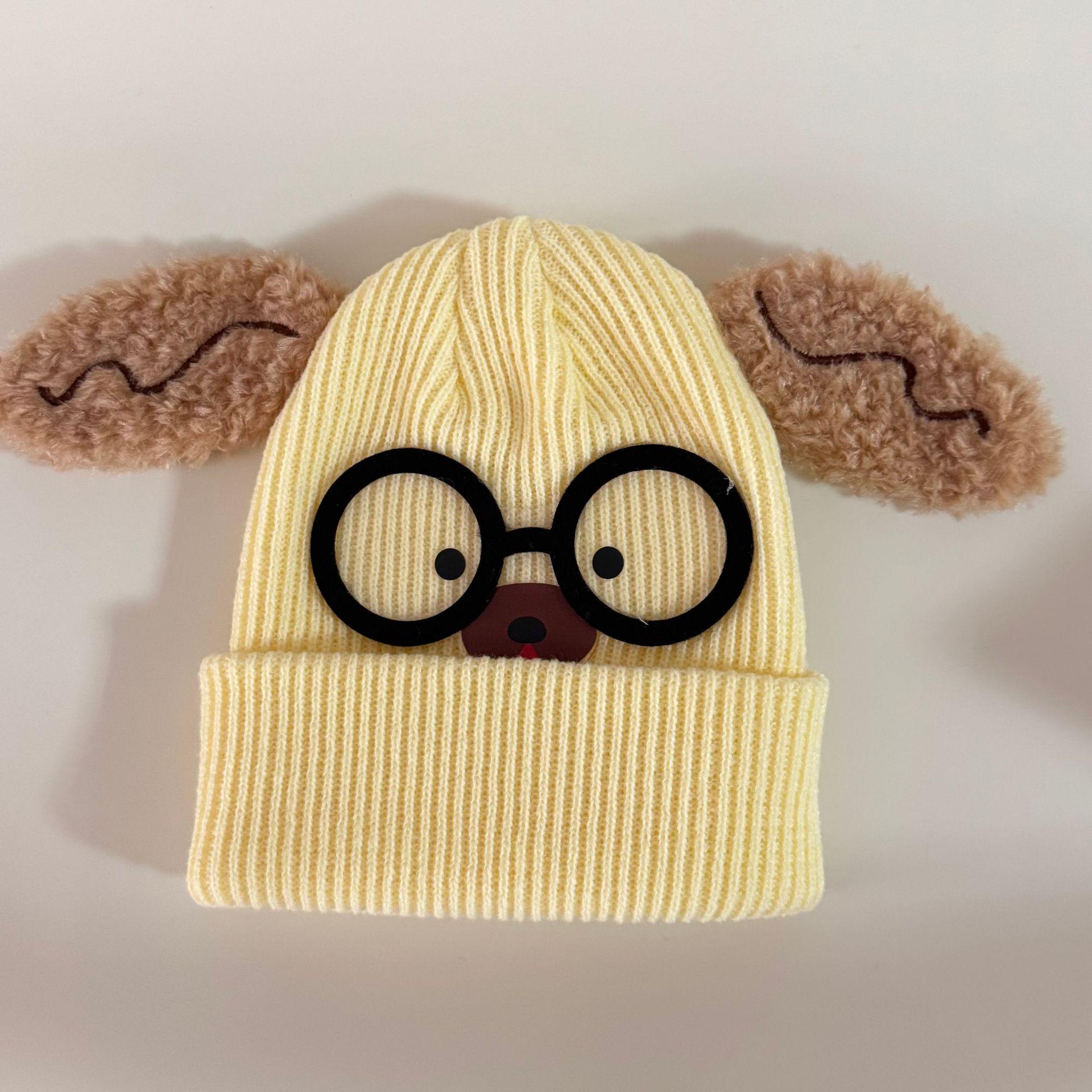 

Детская милая шерстяная мультяшная шапка - Зимняя теплая защита ушей для мальчиков и девочек