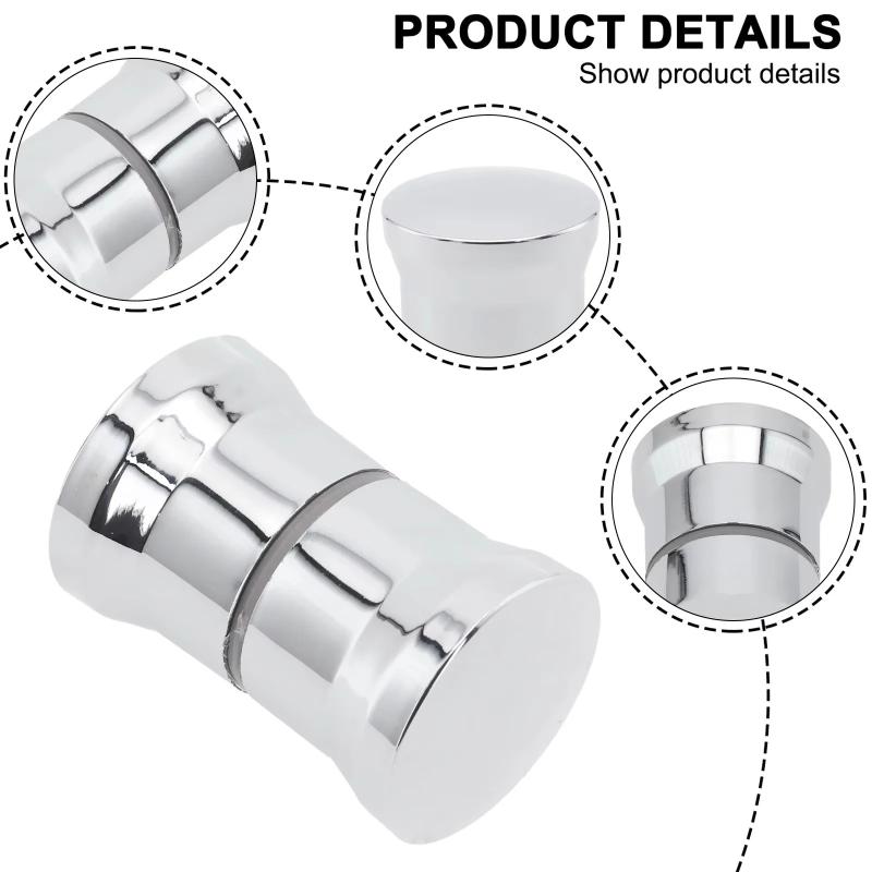 Stylish Shower Glass Door Handle,Sliding Shower Doors Knob,Double Sided Pull Hardware Replacement Parts For Bathroom Glass Doors