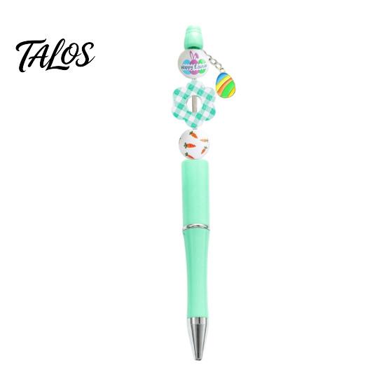 Creatieve Schrijftools voor Kinderen Kralen Balpen Set, DIY Paasknutselpakket, met Kleurrijke Unieke Cadeau Studenten Konijn En Ei Kralen Decoratie,