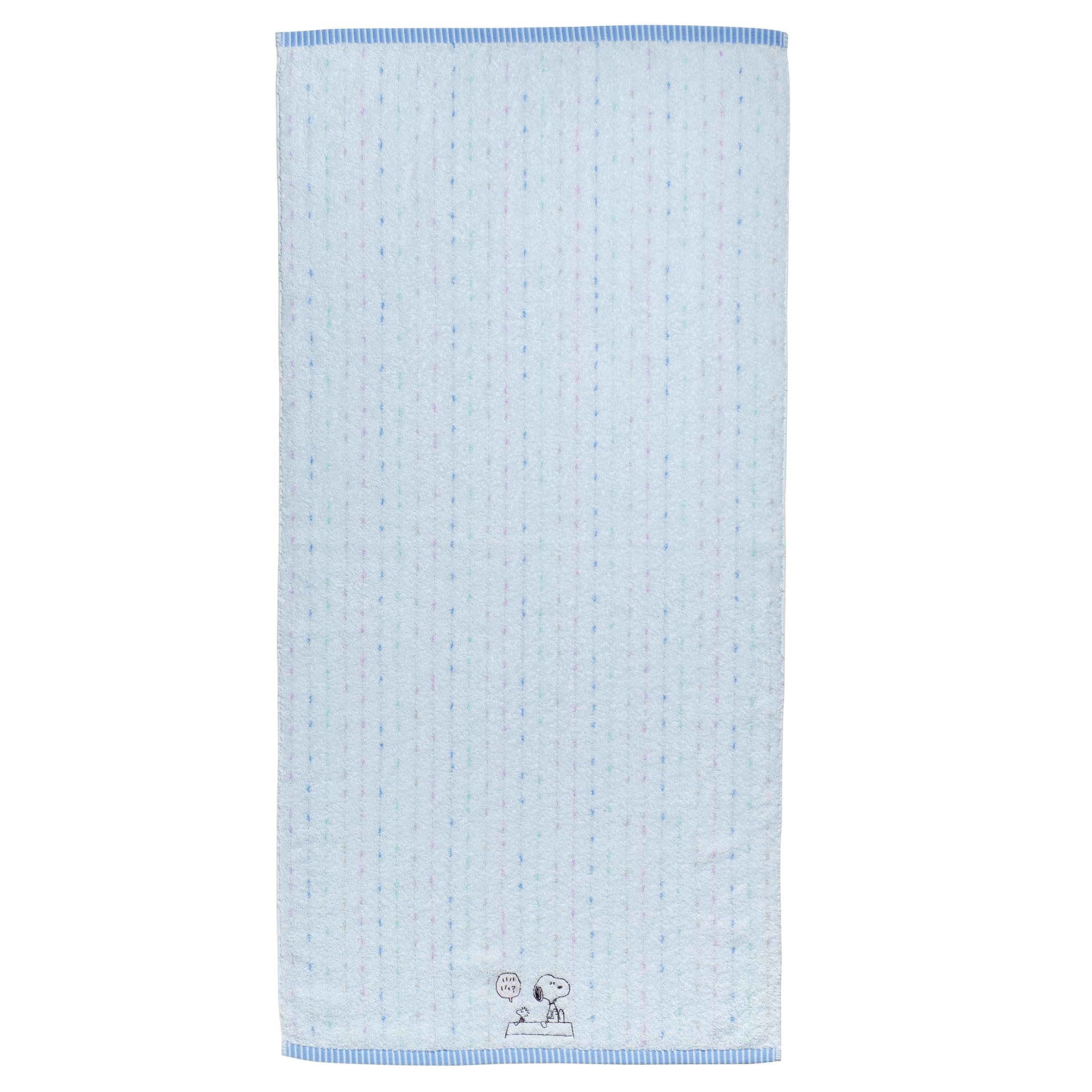 

Nishikawa Snoopy Bath Towel 60x120cm Washable Cotton Unspun Yarn Soft and Fluffy Imabari Name Embroidery Embroidery Blue XT16370604 PN6601TW Rain 100% синий