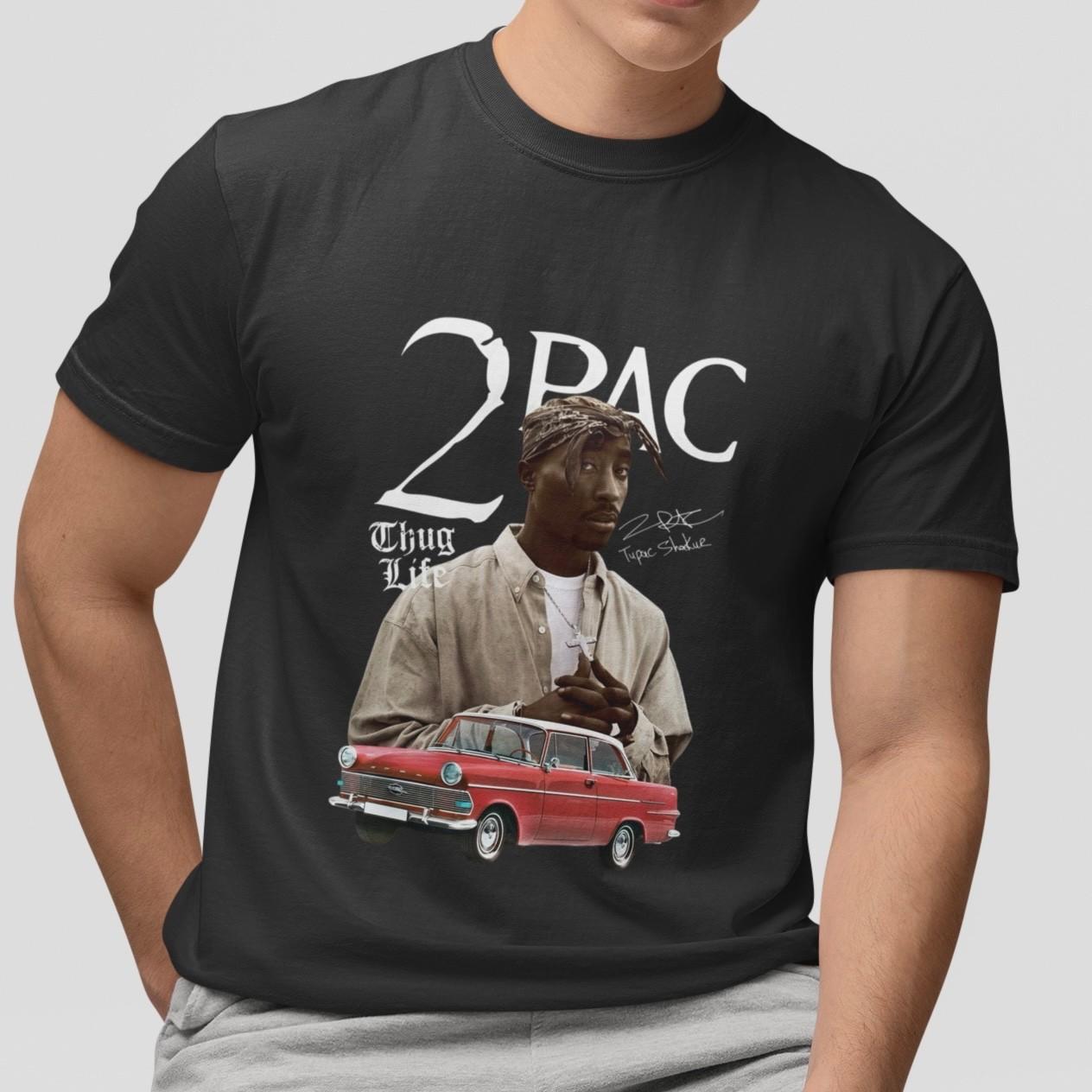 2Pac Thug Life T-Shirt Tupac Shakur Rap Legend Vintage Hip Hop Graphic Tee Unise XXL