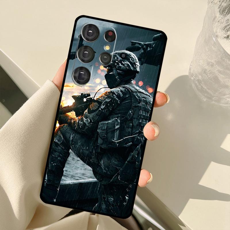 Armee Soldat Spezialkräfte Hülle Für Samsung Galaxy S23 Ultra S21 S22 S24 S25 Ultra S9 S10 Plus S25 FE S20 FE Rückabdeckung